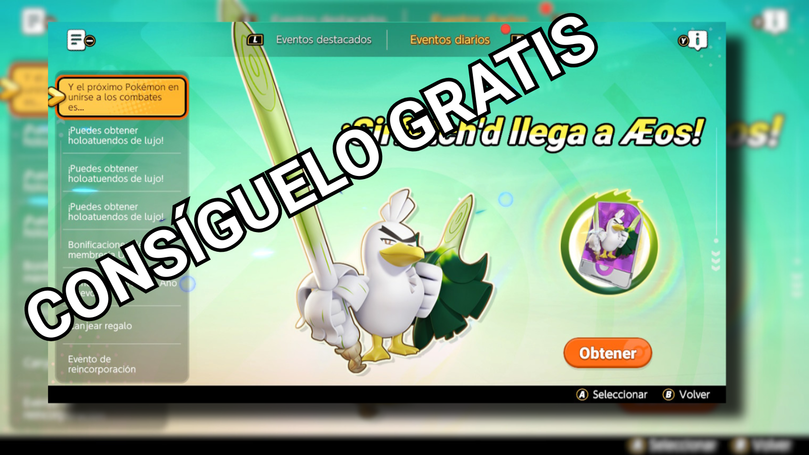 Lanzamiento Sirfetch’d Pokémon Unite