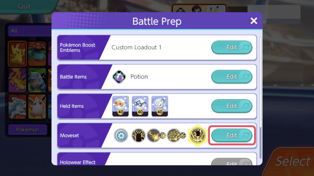 Preparación de batalla UNITE